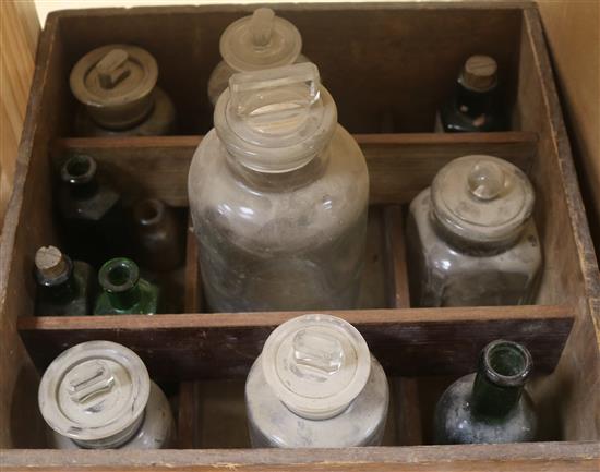 A collection of apothecary bottles and jars